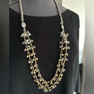 Gorgeous Jasper and crystal bead necklace